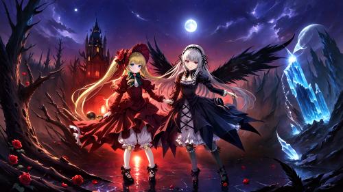 Rozen Maiden - Shinku and Suigintou