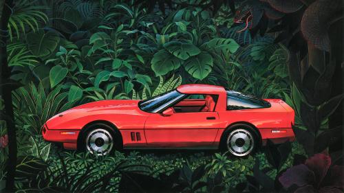 Adam &amp; Eve and the 1984 Chevrolet Corvette from @o-bee