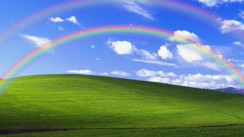 Windows XP, but with rainbows