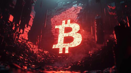 Bitcoin Futuristic Cyberpunk Setting
