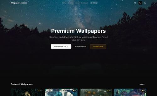New Website for Lossless Wallpapers