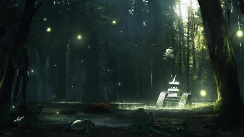 Animated fantasy forest