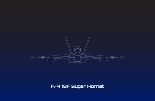 F/A 18 Super Hornet Line Art