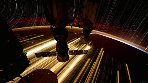 Don Pettit - ISS long exposure 1