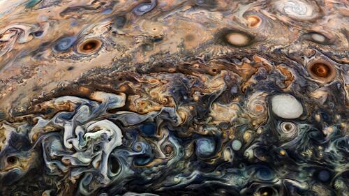 REAL Junocam Image of Jupiter: AI Denoised &amp; Upscaled
