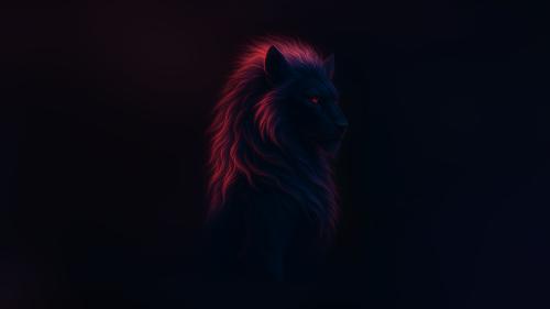 The Liox -- A Lion and Fox Hybrid In a Dark Background