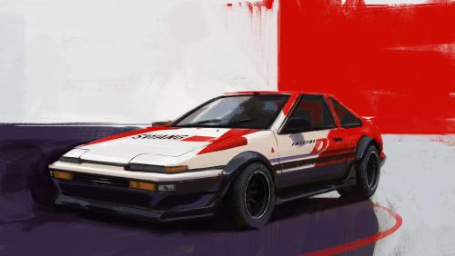 Toyota AE86, Trueno Inıtial D by Swang