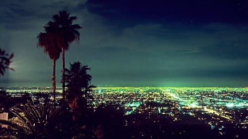 Night view from Mulholland Drive, Los Angeles, 1981