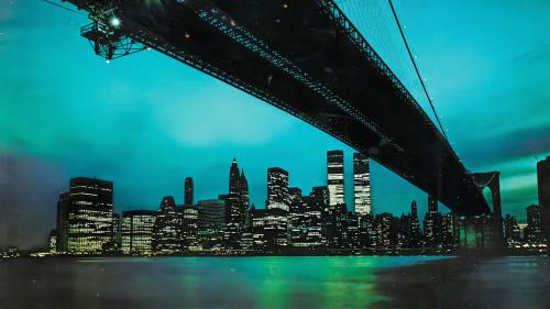 Green New York Night by Acacia Card Company
