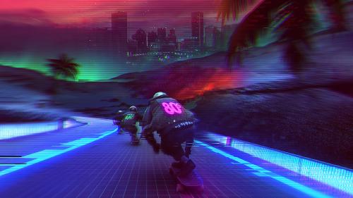 Midnight Longboarding by Denny Busyet