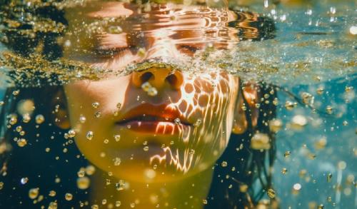Dreamy Underwater Girl Wallpaper – Dreamy Desktop, Laptop & Tablet Background | Moody Aesthetic Art for Large Screens