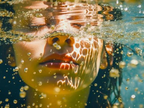 Dreamy Underwater Girl Wallpaper – Dreamy Desktop, Laptop & Tablet Background | Moody Aesthetic Art for Large Screens
