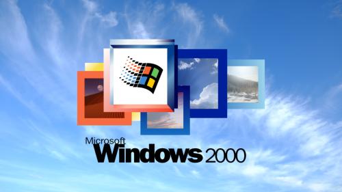 Windows 2000 with sky background