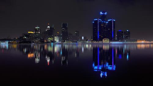 Detroit from Windsor by COLOUR / STEEL / SEX APPEAL