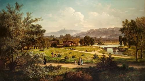 Les deux collines de Lyon by Antoine Claude Ponthus-Cinier