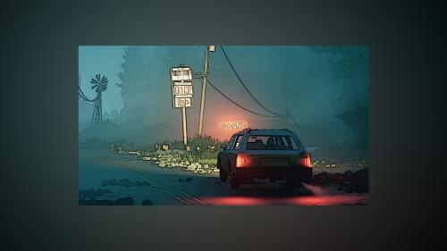 Pacific Drive screenshot with outline and blur, FHD, 16:9