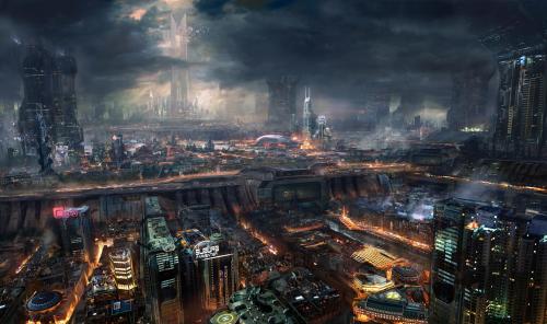 Futuristic City Fantasy Wallpaper