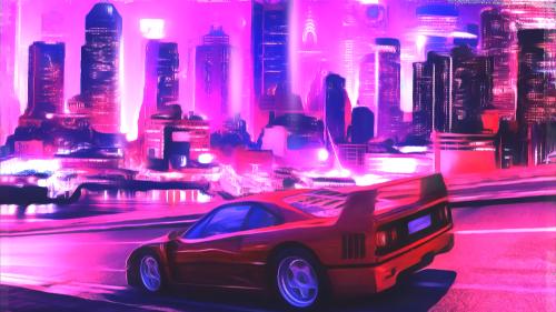 'Neon Nox - Unfinished Business' cover art by Kenzo Art