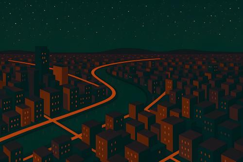 Starry City Night