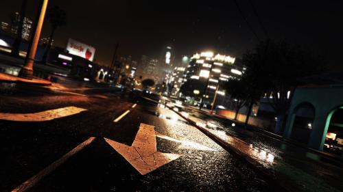 Street Arrows at Night