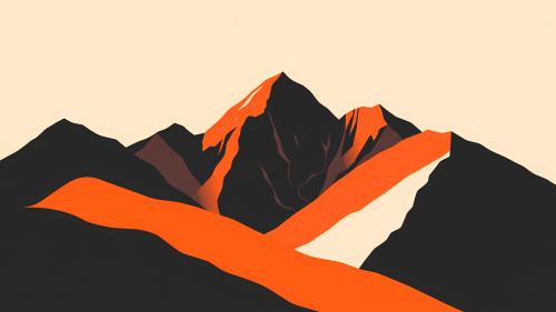 Vector Style Mountain made