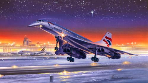 Concorde British Airways Airliner by Wilfred Hardy