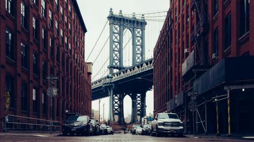 Manhattan Bridge from Washington Street in Dumbo by @teapowered