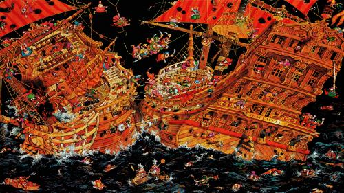Captain Flint's Party by Jean Jacques Loup