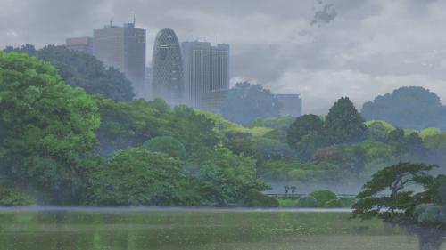 Apparently form The Garden of Words, haven't seen it but damn is it beautiful