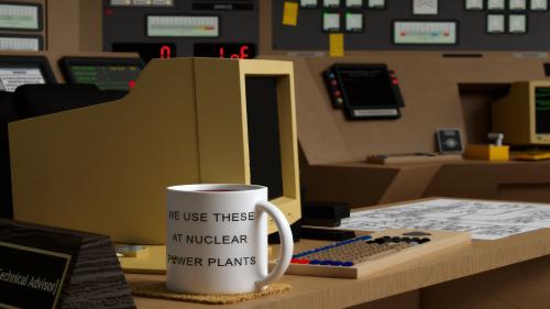 Nuclear Power Plant Main Control Room. Topaz Upscaled.
