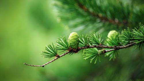 Green needles