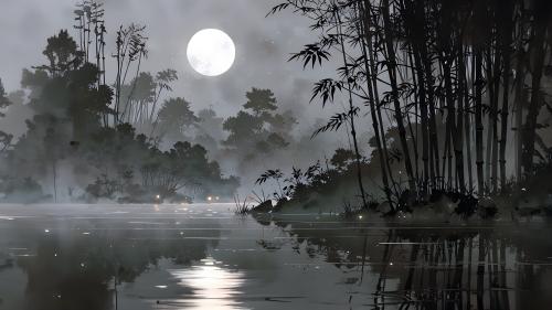 Bamboo moon