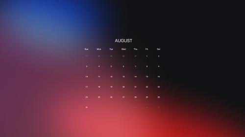 August Calender
