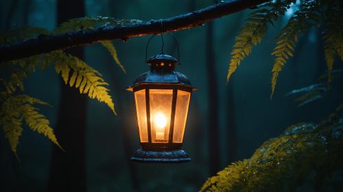 Forest Lantern Wallpaper