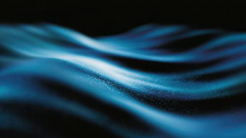Abstract Blue Glitter Waves