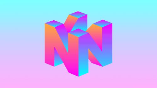 N64 logo in vaporwave colors by /u/AstralWave