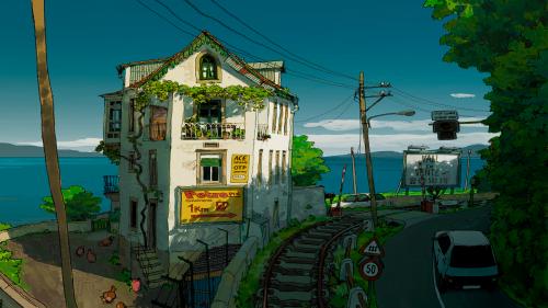 House near tracks by Alariko