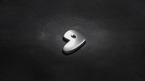 Gentoo Linux - dark, simple, elegant. Black and silver.