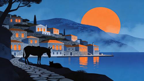 Midsummer night in Hydra