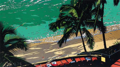 Waikiki Beach, 1988 by Eizin Suzuki