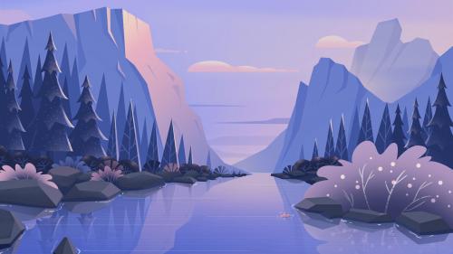 A calm evening hidden between the mountains