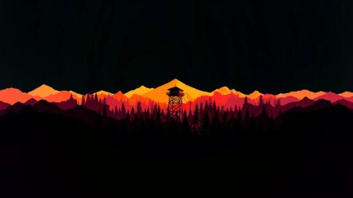 Lone Watchtower at Dusk