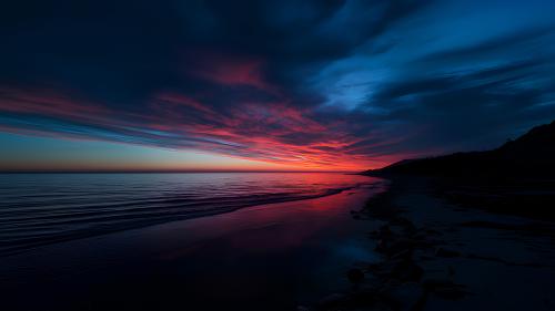 Sunset Over The Ocean