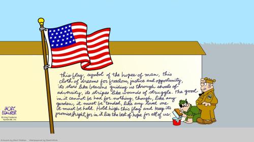American Flag by Mort Walker