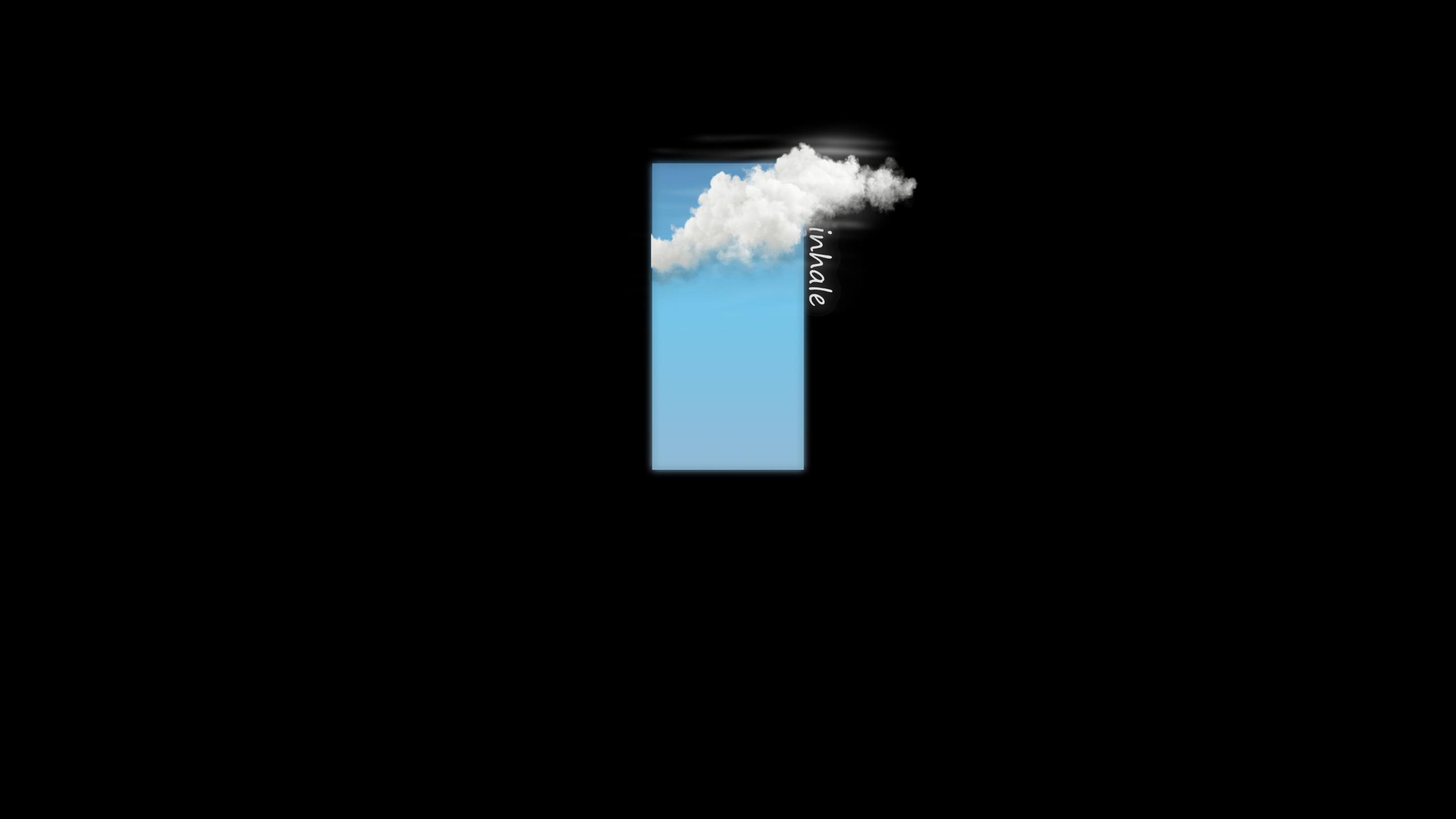 stylized window dark simple background