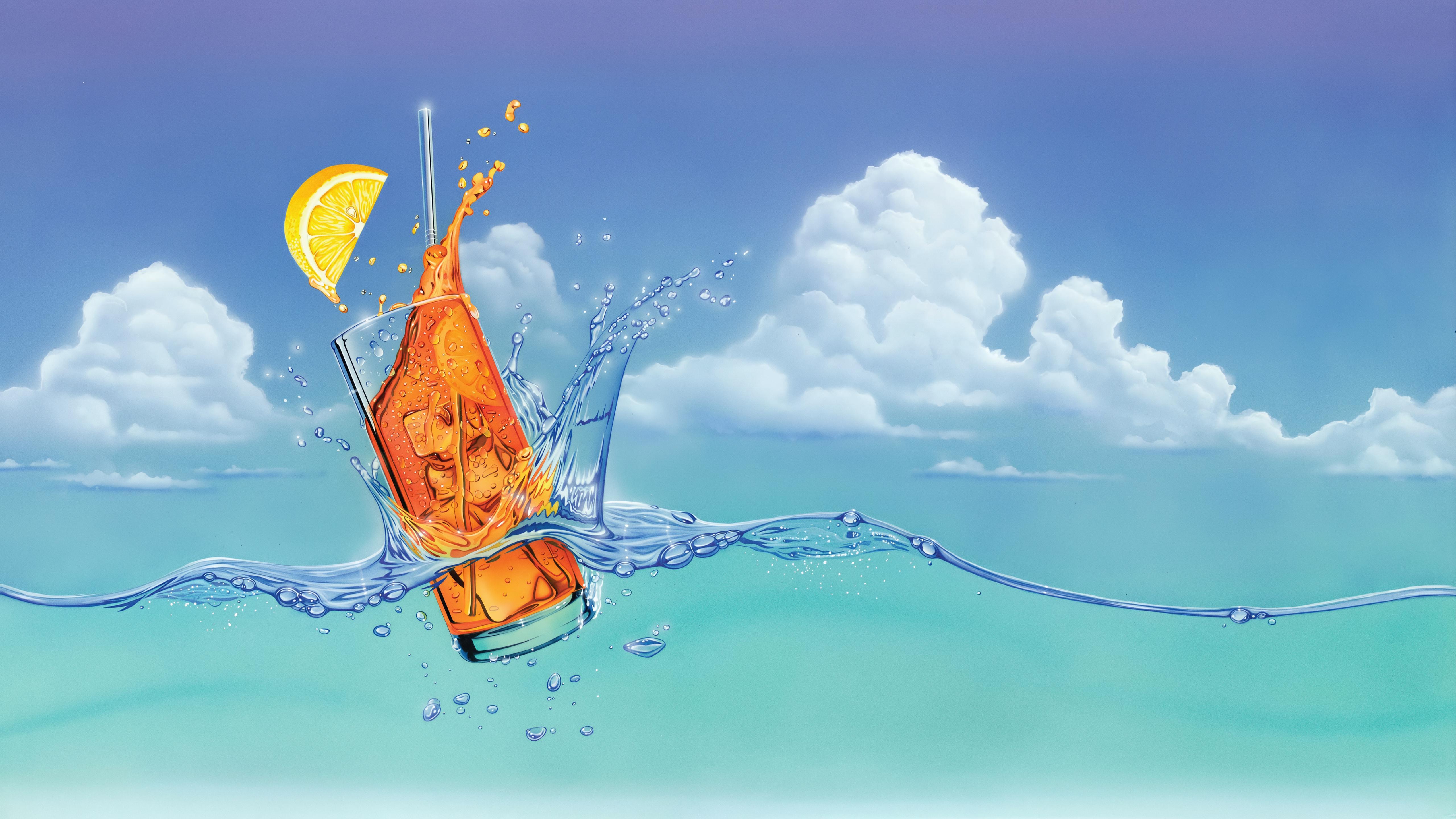 Dropped Iced tea by Bern Foster