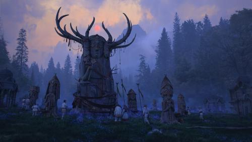 stylized Nordic wallpaper