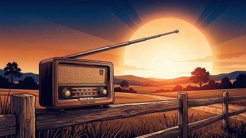 Sunset vintage radio