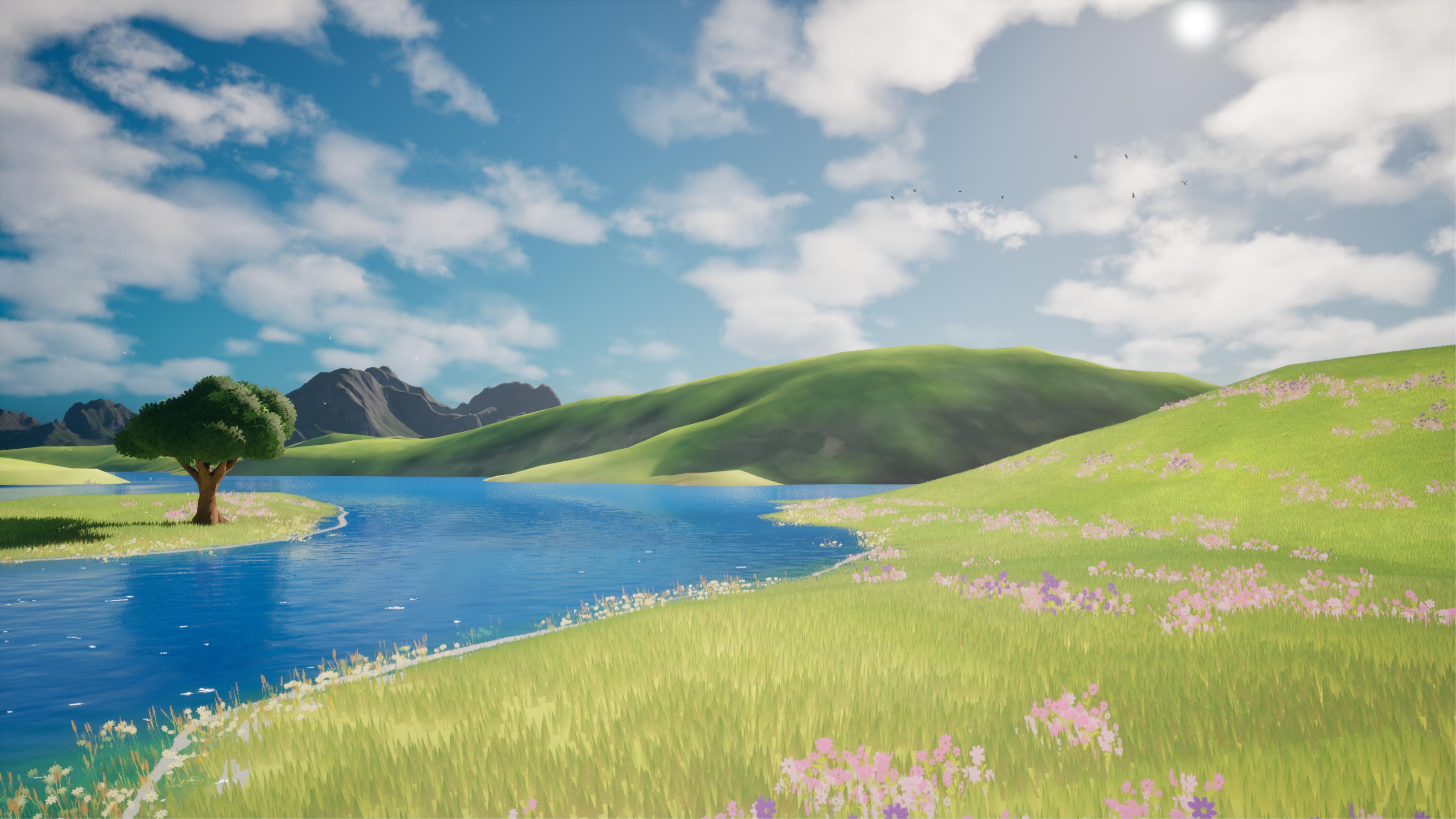 Green Fields - 4K Still, link to the Live wallpaper pack inside