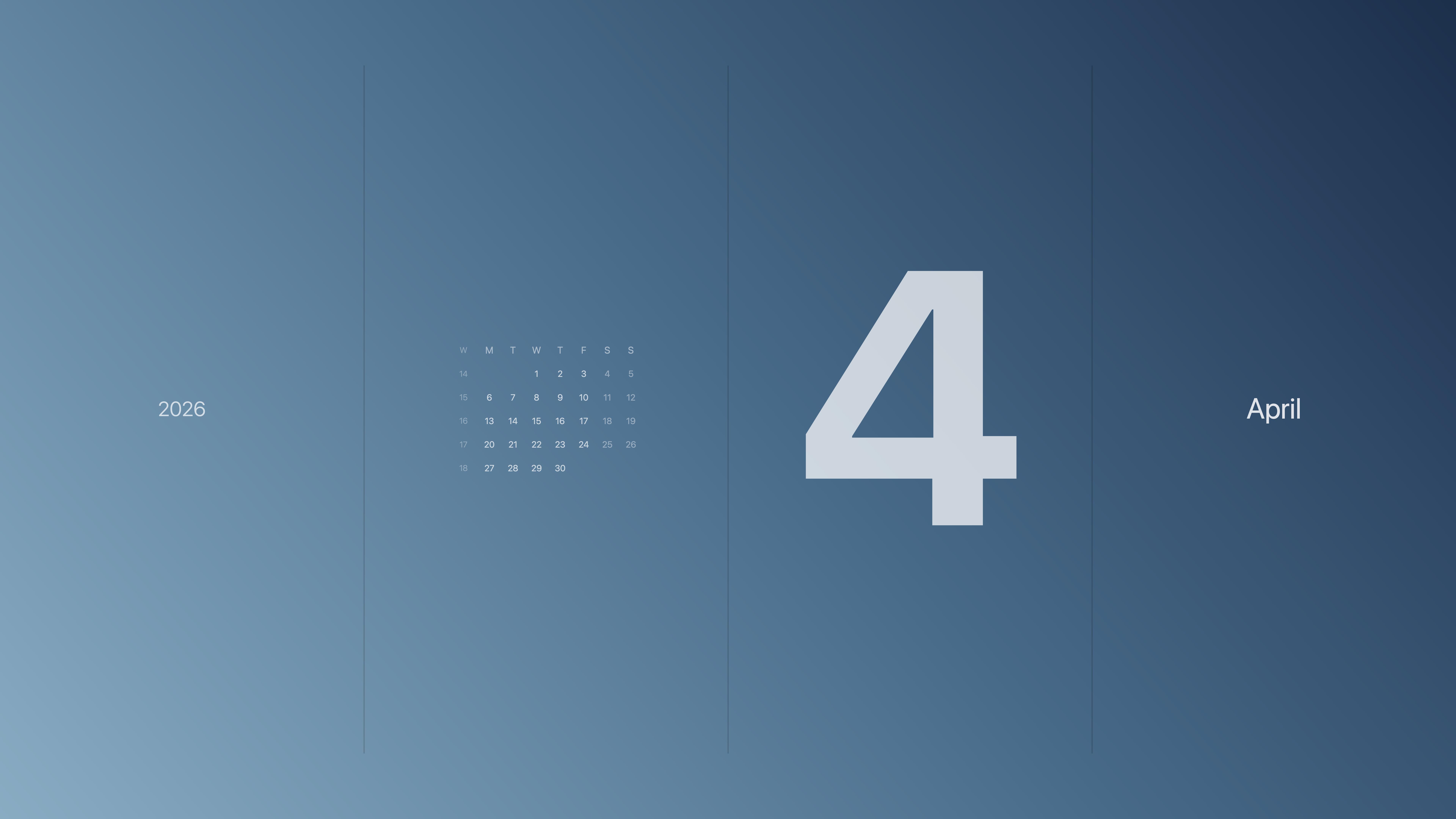 - Minimal calendar - link in comments to create your own.